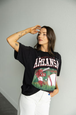 Arkansas Malone Multimedia Baseball OS Band Tee