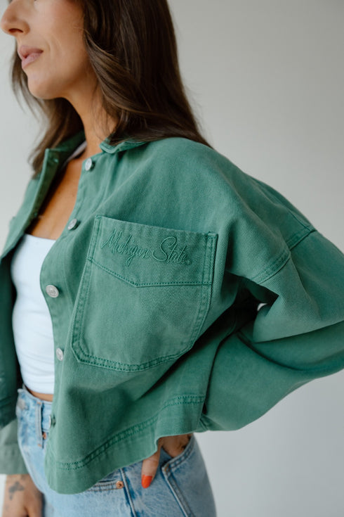 Michigan State Sanders Embroidery Canvas Twill Jacket