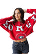 Georgia Phipps Split Sleeve Cropped Corded Crew