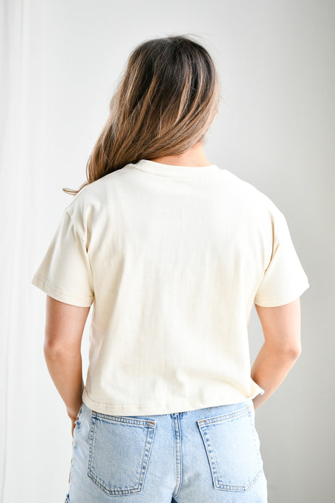 Michigan Manhattan Stitch Heavyweight Crop Tee