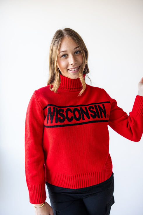 Wisconsin Railway Rolled Turtleneck Sweater