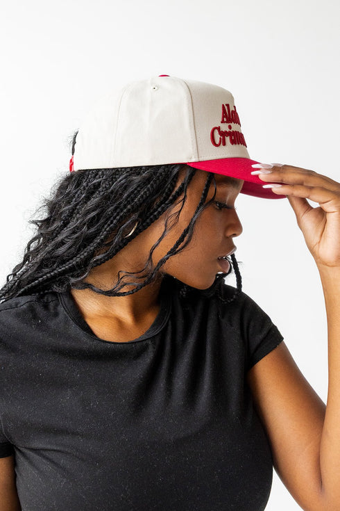Alabama 3D Script 5 Panel Canvas Baseball Hat