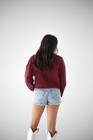 Virginia Tech Phipps Split Sleeve Cropped Longsleeve