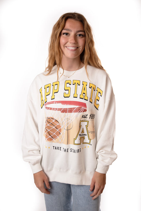Appalachian State Malone Multimedia Basketball OS Fleece Crew