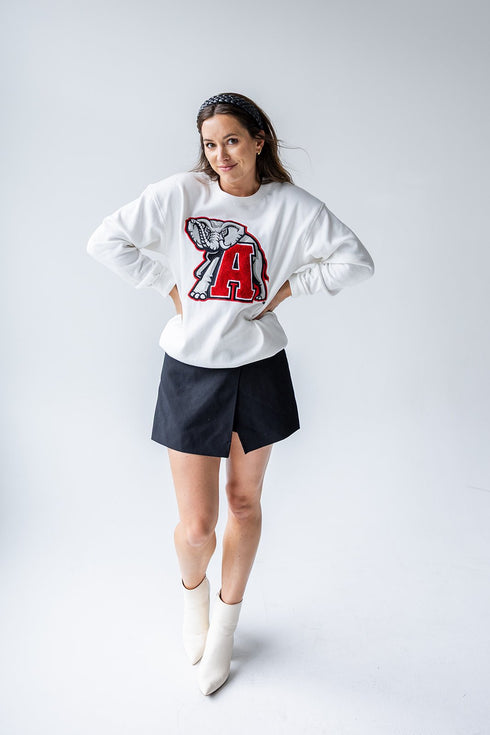 Alabama Mascot Chenille Comfort Crewneck