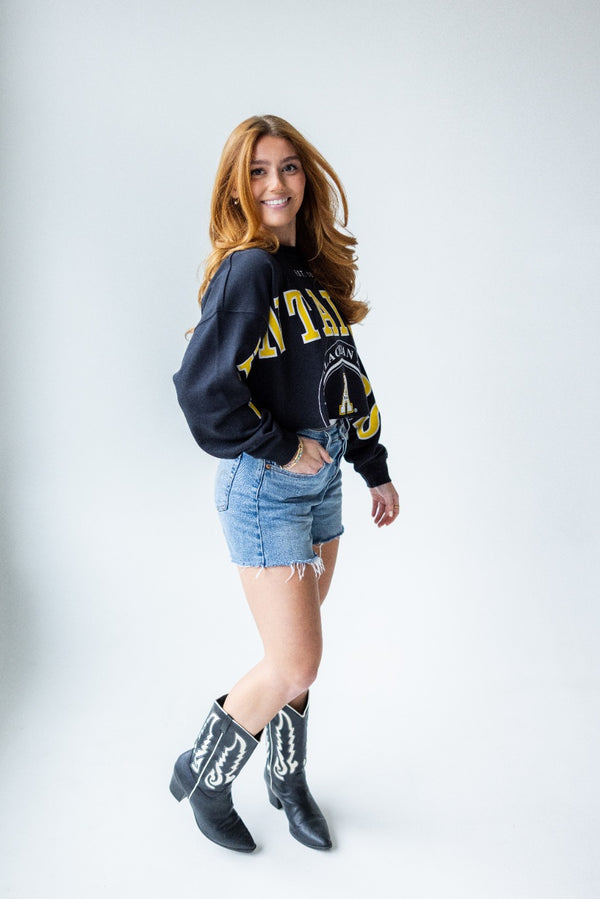 Appalachian State Phipps Split Sleeve Cropped Longsleeve