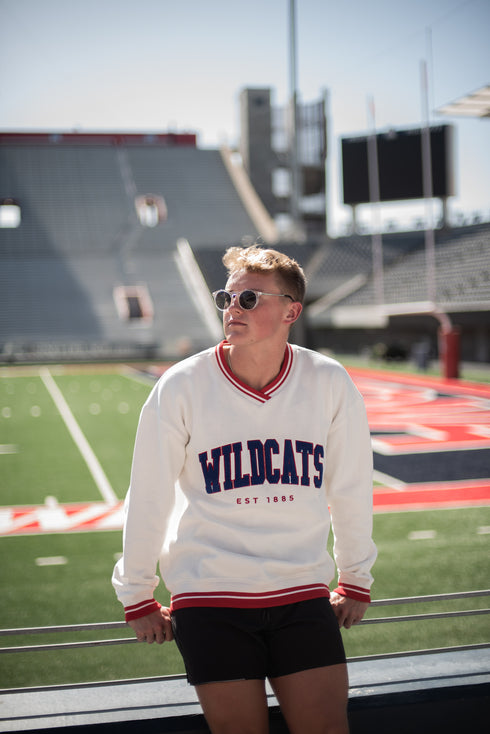 Arizona Allen Chenille Varsity V-neck Pullover