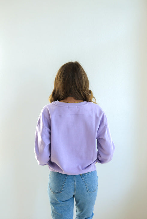 Clemson College Lines Embossed Fleece Women's Crew