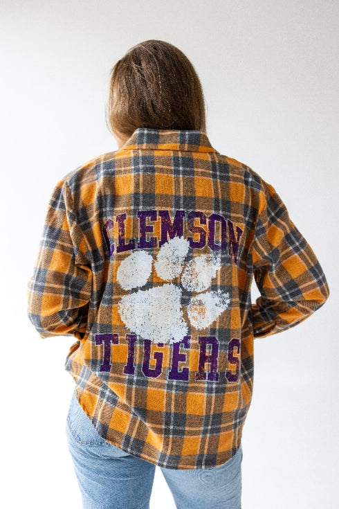 Clemson Meyer Mascot OS Plaid