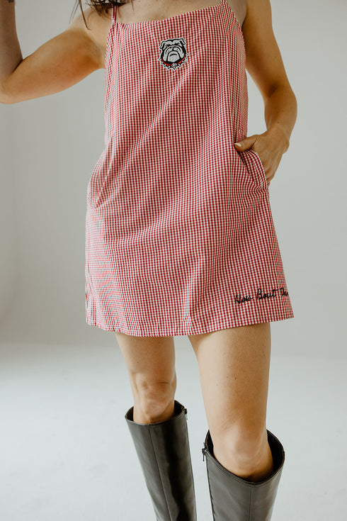 Georgia Logo Pride Gingham Skort Dress