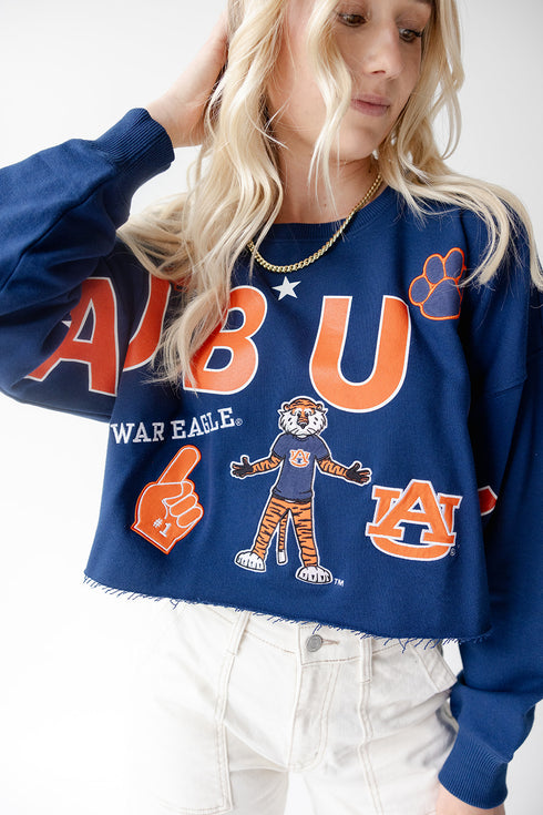 Auburn Patched Up Cropped Longsleeve