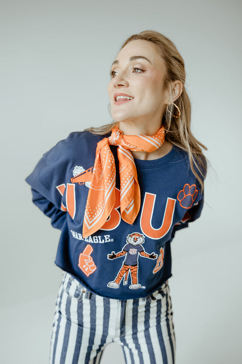Auburn Patched Up Cropped Longsleeve