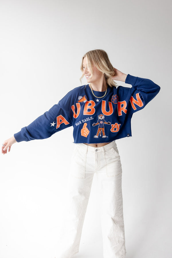Auburn Patched Up Cropped Longsleeve