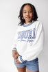 Auburn Queen Oversized Striped Crew Sweater