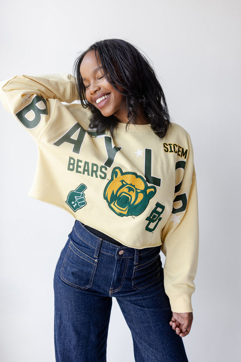Baylor Patched Up Cropped Longsleeve