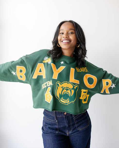 Baylor Patched Up Cropped Longsleeve