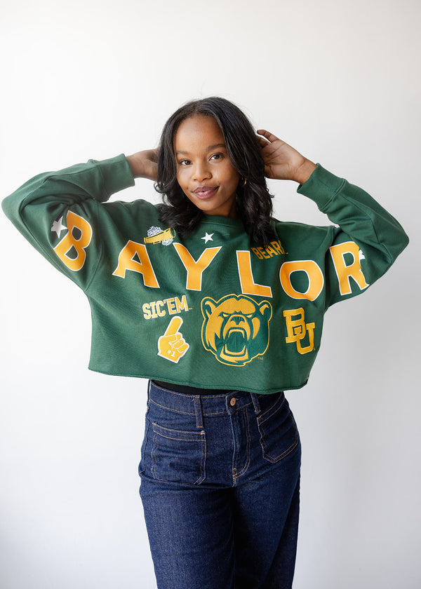 Baylor Patched Up Cropped Longsleeve