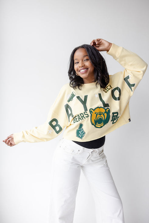 Baylor Patched Up Cropped Longsleeve