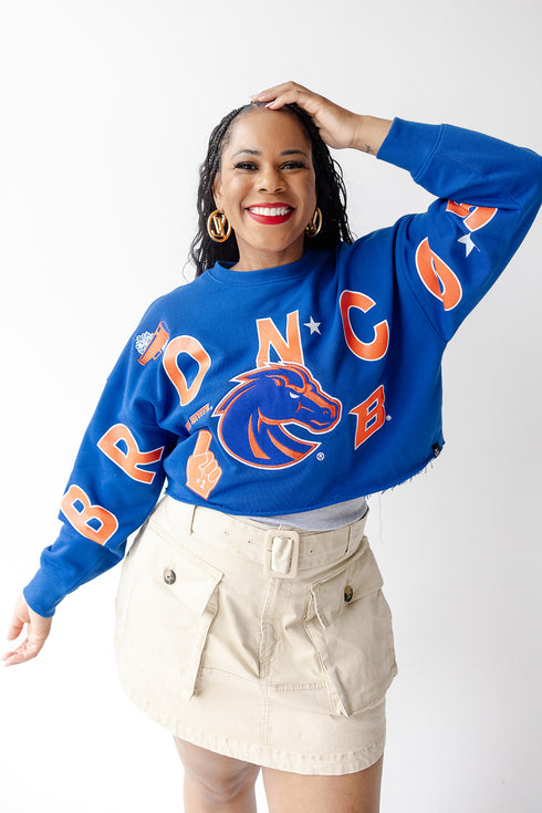 Boise State Patched Up Cropped Longsleeve