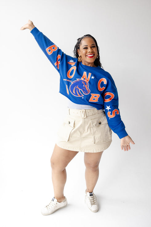 Boise State Patched Up Cropped Longsleeve