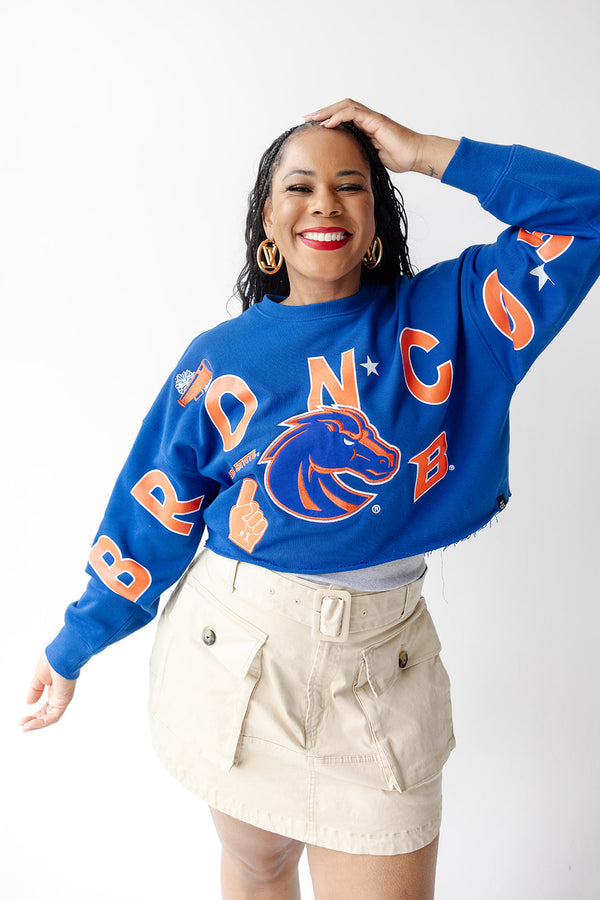 Boise State Patched Up Cropped Longsleeve