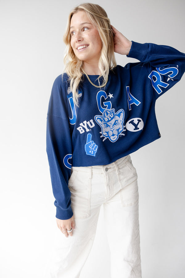 BYU Patched Up Cropped Longsleeve