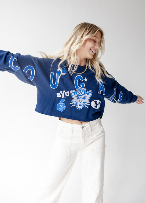 BYU Patched Up Cropped Longsleeve