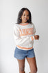 Clemson Custom Queen Oversized Striped Crew Sweater