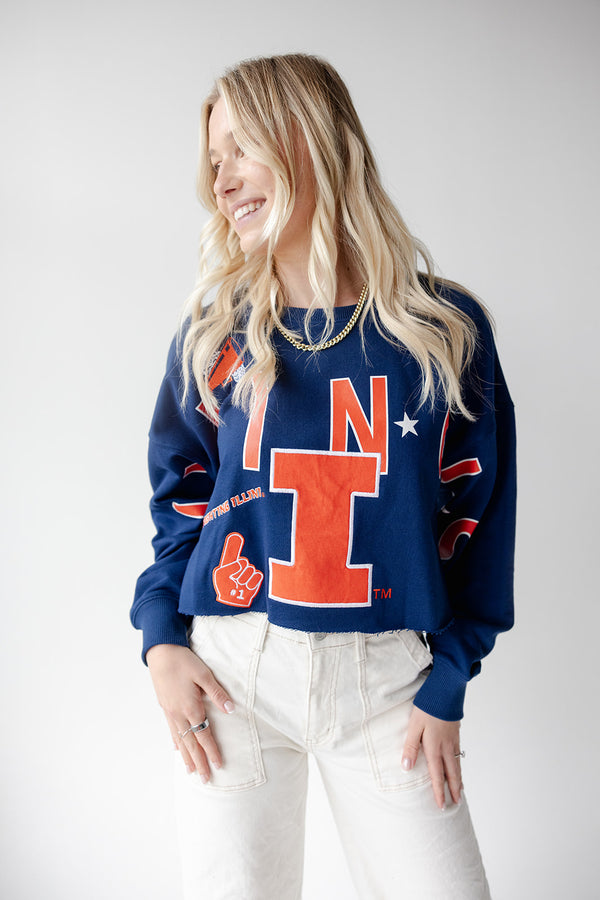 Illinois Patched Up Cropped Longsleeve