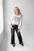 Iowa Queen Oversized Striped Crew Sweater