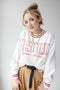 Iowa State Queen Oversized Striped Crew Sweater