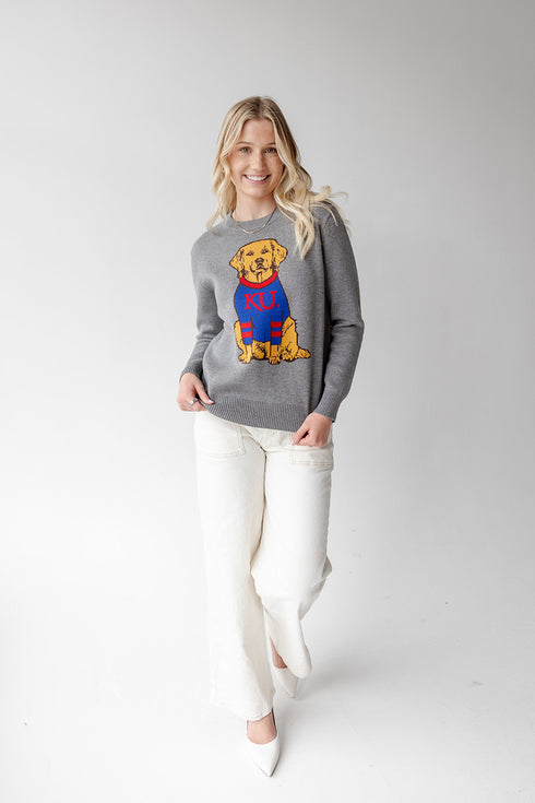 Kansas Lucky Dog Crewneck Sweater