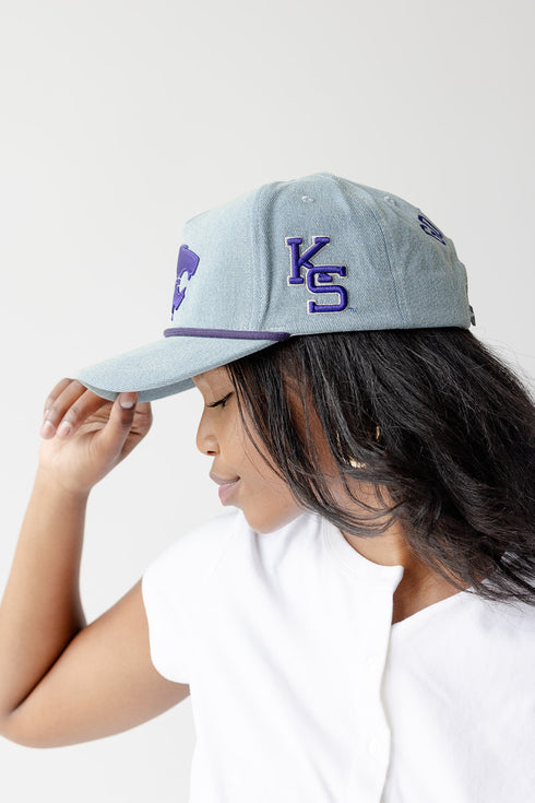 Kansas State Statement Denim Denim Baseball Hat