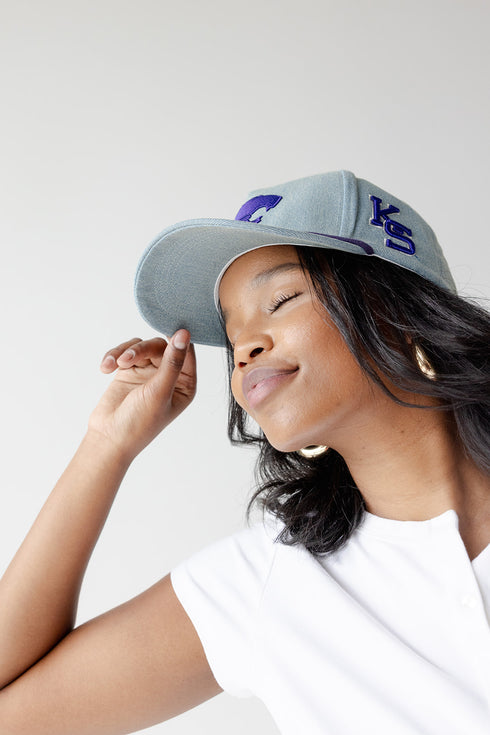 Kansas State Statement Denim Denim Baseball Hat