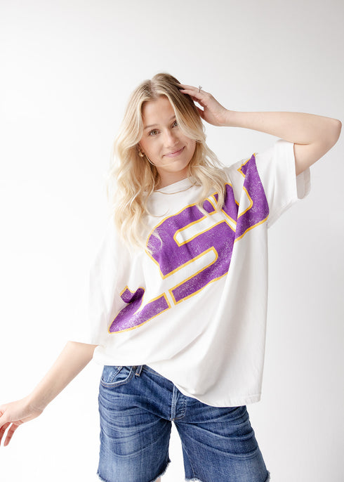LSU Lawson Logo Oversized Tee