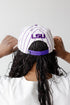 LSU Pinstripe Hat 5 Panel Canvas Baseball Hat