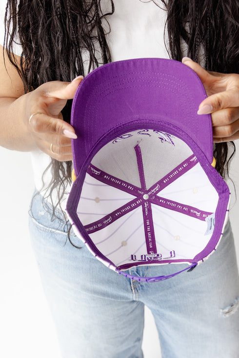 LSU Pinstripe Hat 5 Panel Canvas Baseball Hat