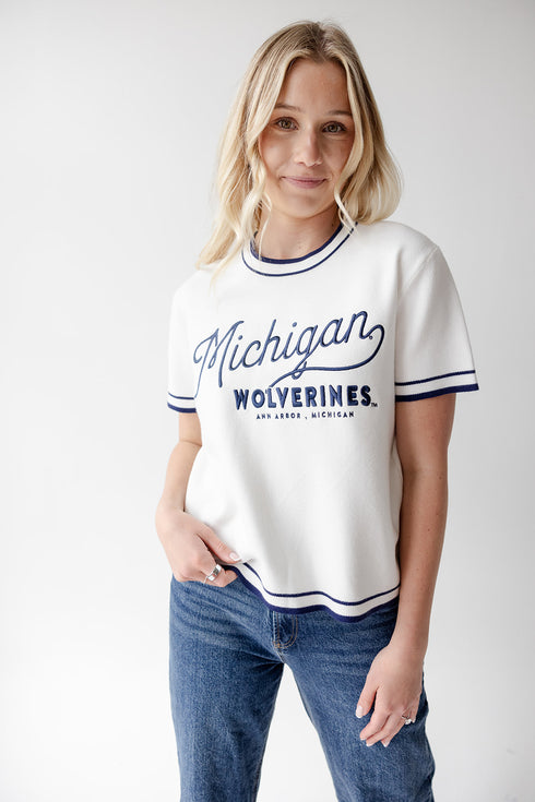 Michigan Clayton Classic Luxe Sweater Tee