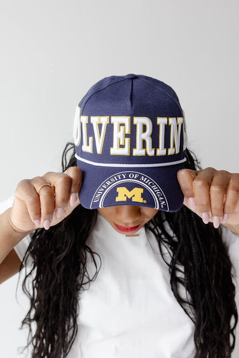 Michigan Phipps Split Hat 5 Panel Canvas Baseball Hat