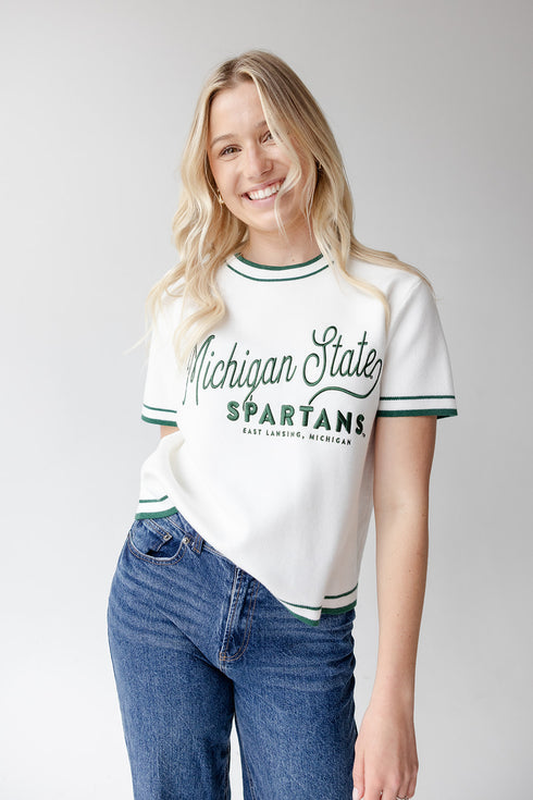 Michigan State Clayton Classic Luxe Sweater Tee