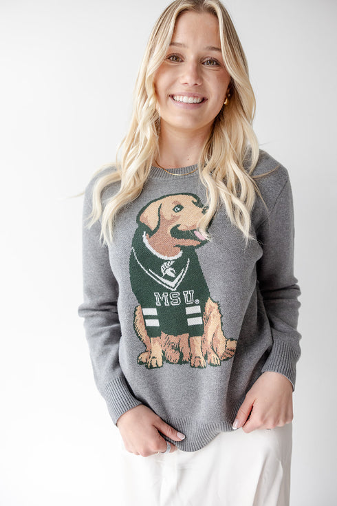 Michigan State Lucky Dog Crewneck Sweater