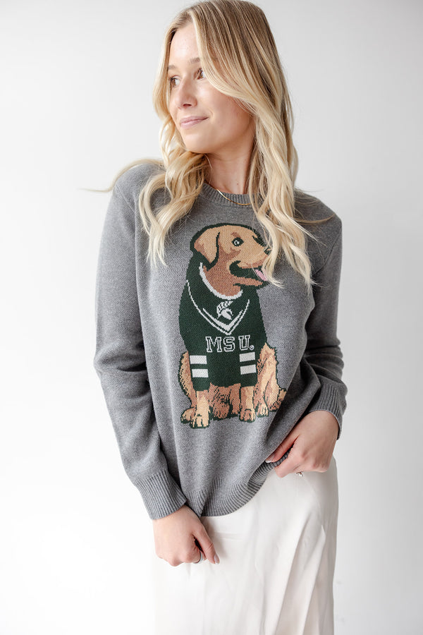 Michigan State Lucky Dog Crewneck Sweater