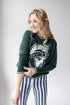 Michigan State Wicks Woven Striped Detail Sweater