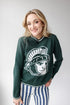 Michigan State Wicks Woven Striped Detail Sweater