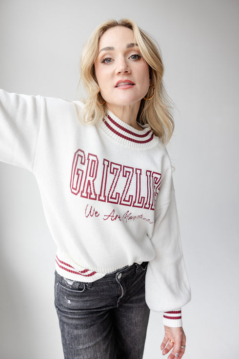Montana Queen Oversized Striped Crew Sweater