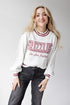 Montana Queen Oversized Striped Crew Sweater