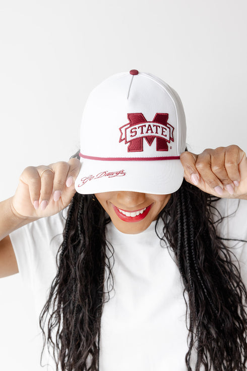 Mississippi State Hustle Luxe 5 Panel Canvas Baseball Hat
