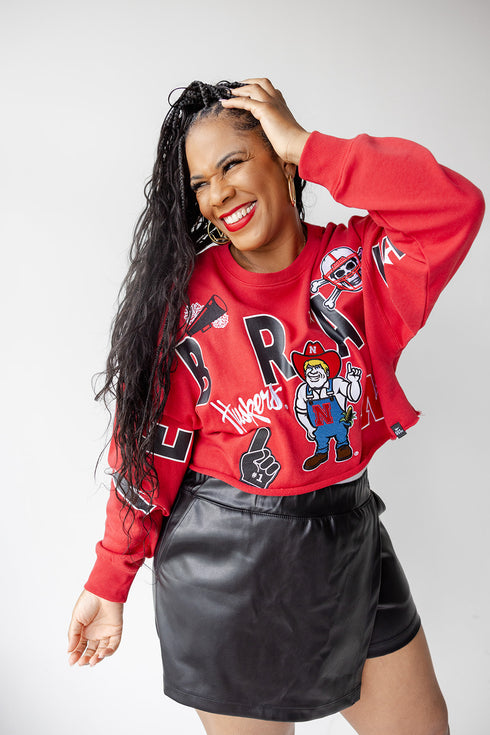 Nebraska Patched Up Cropped Longsleeve
