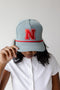 Nebraska Statement Denim Denim Baseball Hat