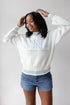 North Carolina Queen Oversized Striped Crew Sweater